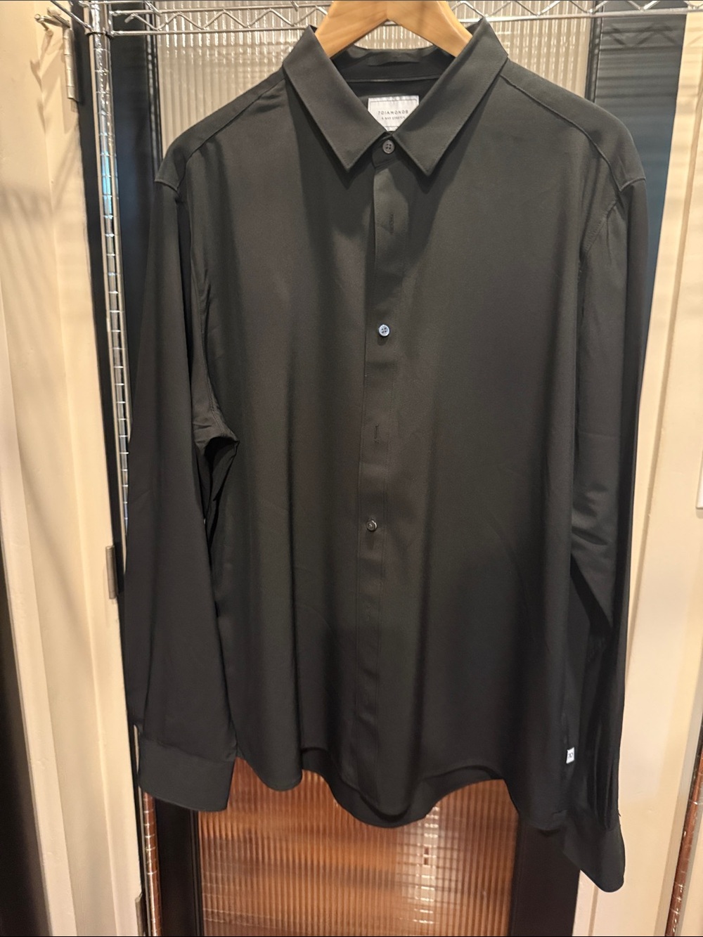 7Diamonds 4-Way Stretch Black Button-Up Shirt Men’s XXL Performance